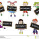 Days week illustration children 36710182