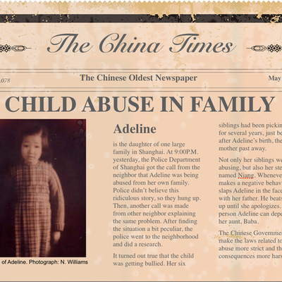 Timeline: Chinese Cinderella(Summer Reading Project)