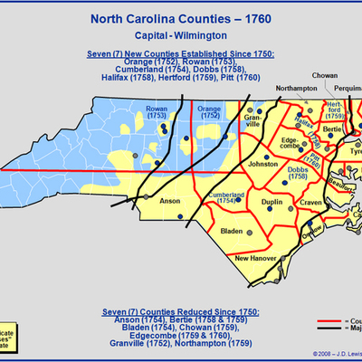 Timeline: North Carolina Colony