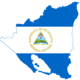 Flag map of nicaragua