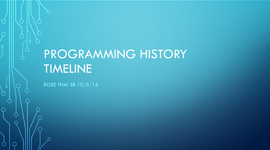 Timeline: Programming History Timeline