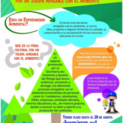 Timeline: III Feria Ambiental Por Un Tolima Amigable.