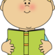 Boy reading clipart