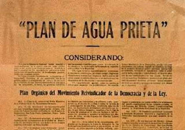 Planes promulgados durante la revolución mexicana. timeline | Timetoast
