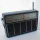 1749 old multiple band radio on white background pv