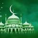 Green background islamic religious wallpaper