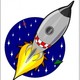 Cartoon rocket