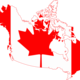 Flag map of canada