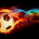 Blazing soccer ball