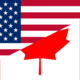 Canada and united states flag