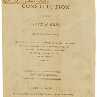 Timeline: The Ohio Constitution