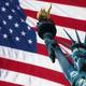 Flag   statue of liberty