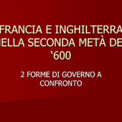 Timeline: INGHILTERRA E FRANCIA NEL 1600