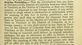 Timeline: Pure food act