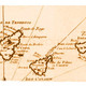 Mapa antiguo de las islas canarias