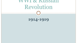 Timeline: World War I/Russian Revolution TL