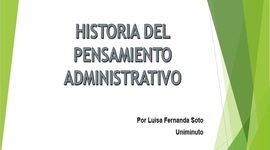 Timeline: Historia Del Pensamiento Administrativo