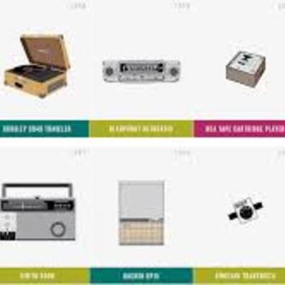 Timeline: * Audio players (phonographs, radio, mp3 players)