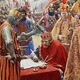 El rey juan firmando la carta magna