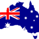 Australia flag map