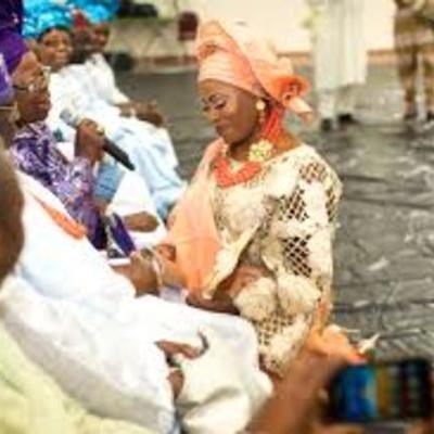Timeline: nigerian traditional culture-yoruba culture (bride kneeling for blessings)