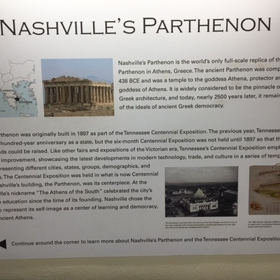 Timeline: Trip to Parthenon in Nashville