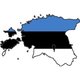 Estonia flag map 400x400