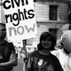 Woman holding civil rights placard1