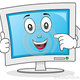 Personaje de dibujos animados del monitor de computadora 40164128