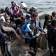 Syrian refugees landing