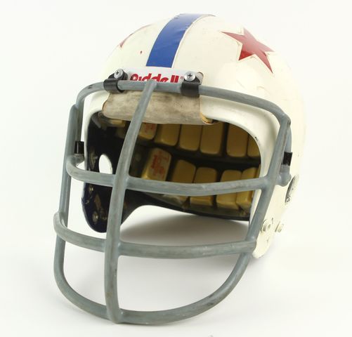 pads on top of football helmets