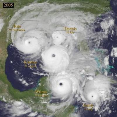 Timeline: Strongest Hurricanes from the Atlantic Ocean 2005 Season