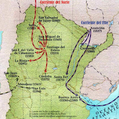 Timeline: Linea Temporal de las Corrientes Colonizadoras