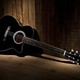 Black acoustic guitar wallpaper 9323