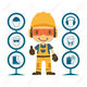 48393526 construction worker repairman thumb up safety first health  stock photo