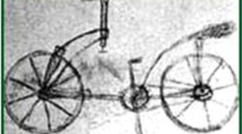 Timeline: El primer boceto de una bicicleta data de 1490, de manos del genio Leonado Da Vinci. Lo realmente asombroso es que el inventor ya contemplaba el uso de un sistema de transmisión similar al de la cadena.