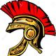 11861921 graphic of a greek spartan or trojan helmet stock vector