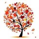Autumn tree white background facebook cover timeline banner for fb