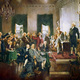Scene at the signing of the constitution of the united states
