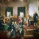 Founding fathers signing us constitution america