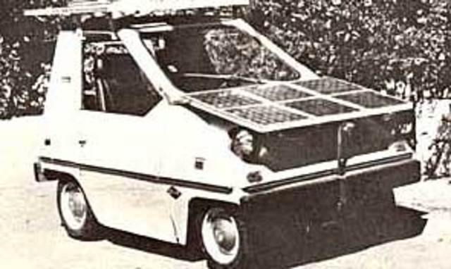 Image result for demonstration of solar powered car in 1955