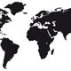 Vinilos decorativos mapamundi   silueta mapa del mundo