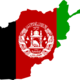 Flag map of afghanistan.