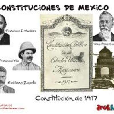 Timeline: ESTRUCTURA DEL ESTADO MEXICANO, LÍNEA DE TIEMPO DE LA CONSTITUCIÓN MEXICANA