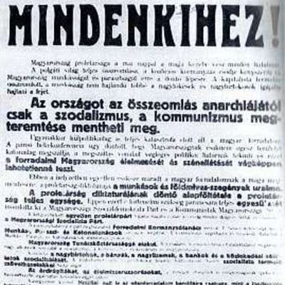 Timeline: A Tanácsköztársaság