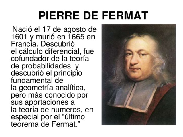 Aportaciones De Fermat A Las Matematicas