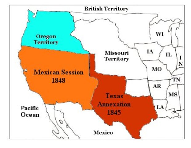 El expansionismpo de Estados Unidos timeline | Timetoast timelines