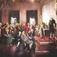 Scene at the signing of the constitution of the united states