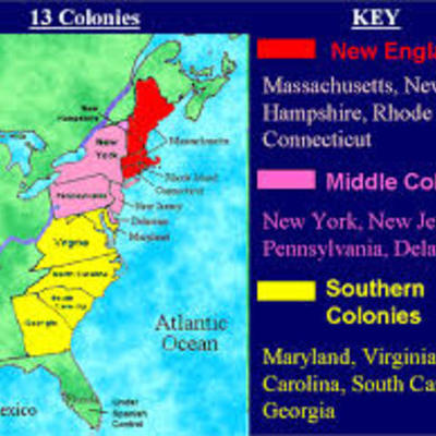 Timeline: The Thirteen Colony's
