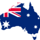 Australia flag map
